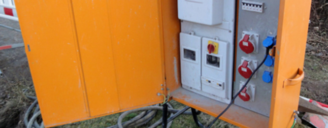 Baustrom bei Steigenberger Elektrotechnik in Wolfratshausen